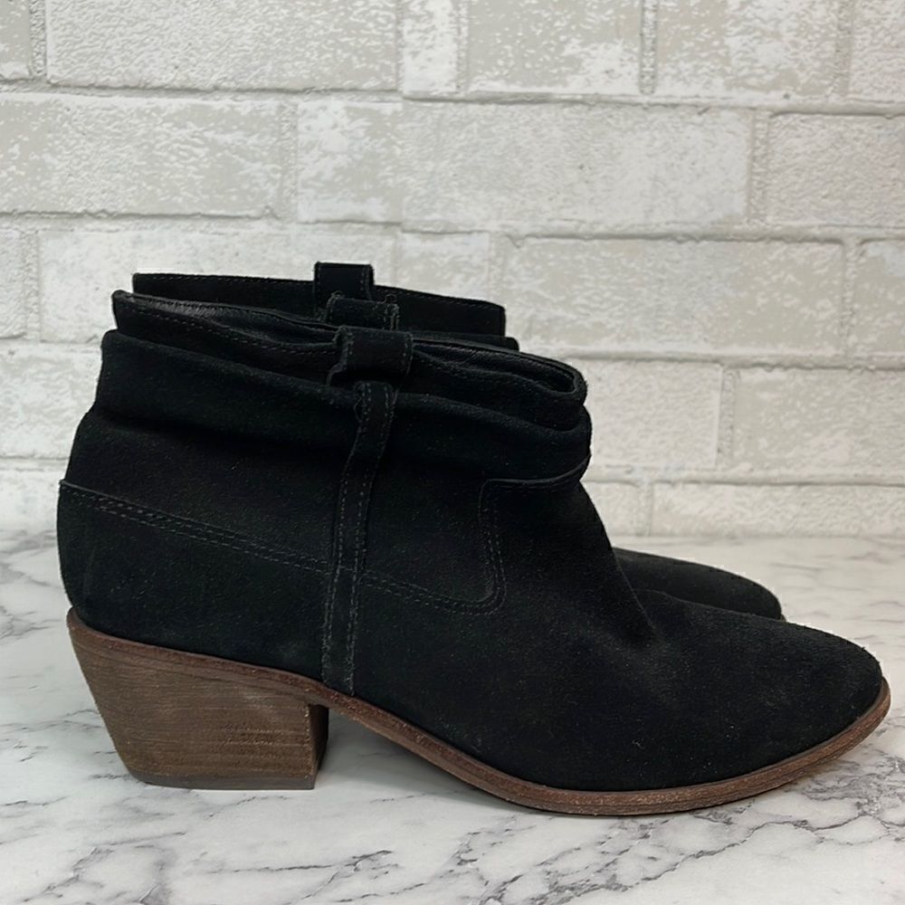 Joie Black Suede Heeled Booties 38 8